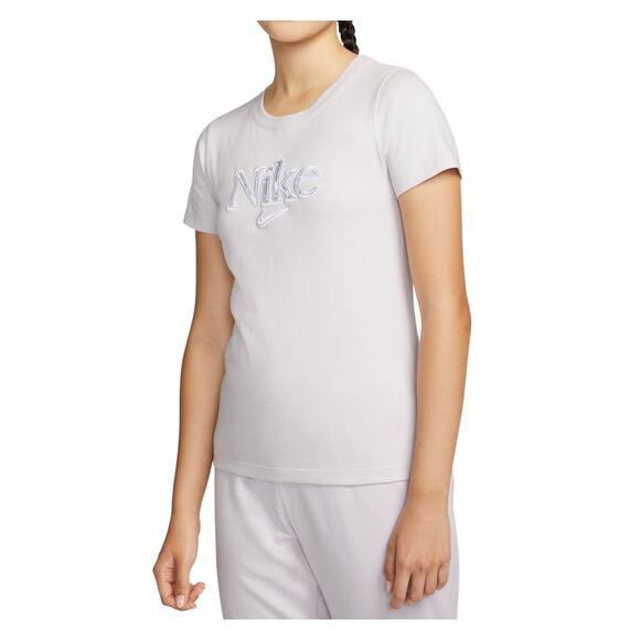 NIKE Womens Purple Stretch Logo Graphic Short Sleeve Crew Neck T-Shirt Plus 3X - Picture 1 of 1
